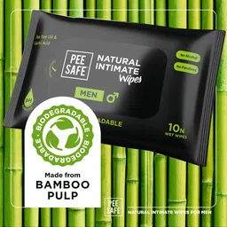 PEESAFE Men Set of 4 Natural Intimate Biodegradable Wipes image 4