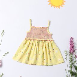 Nauti Nati Girls Floral Printed Smocked Fit And Flared Dress-image-91
