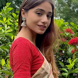 Bindigasm's Advi Self-Design Zari Jacquard & Lycra Saree Blouse-image-69