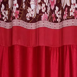 Homefab India Fusion Maroon & Brown Set of 2 Floral Window Curtain image 4