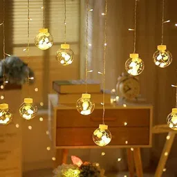 Glimmer Lightings Yellow Wish Ball Curtain String Lights image 3