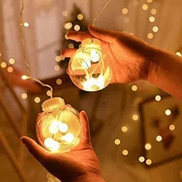 Glimmer Lightings Yellow Wish Ball Curtain String Lights image 4