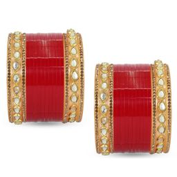 NMII Set Of 32 Kundan & Zircon Gemstone-Studded Chuda Bangles image 2