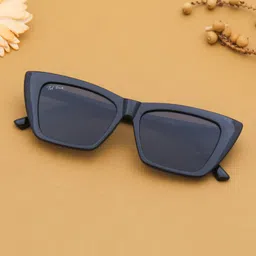 Ted Smith Women Grey UV Protected Lens & Black Cateye Sunglasses TS-CLRPLAY_BLK-image-68