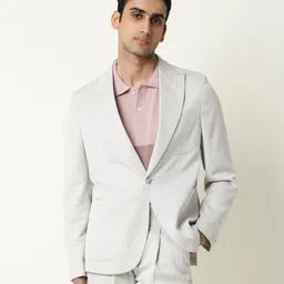 RARE RABBIT Men Dexit Tailored Fit Solid Single-Breasted Blazers-picture-50