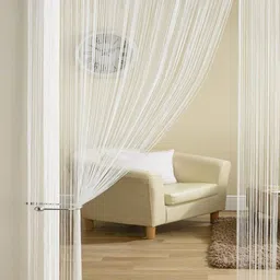Homefab India 2 Pieces White Sheer Door Curtain-image-40