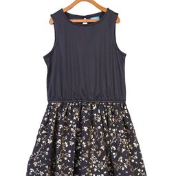 Miyo Girls Black & Gold-Toned Floral Dress-image-20
