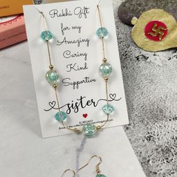 EL REGALO Girls Set of 2 Rakhi Gift Jewellery Set-image-31