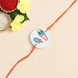 The Magic Wand Ice Cream Printed Wooded Thread Rakhi-11