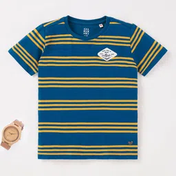 Ed-a-Mamma Boys Striped Cotton T-shirt-image-89