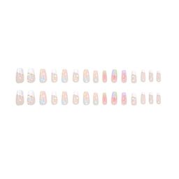 LICK Set Of 30 Glossy French Press On Artificial Nails - Nude image 3