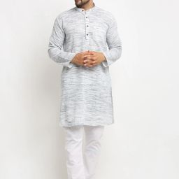 Men Khadi Cotton Kurta Pyjama Set-image-31