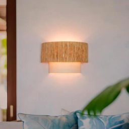 fos lighting Glass Flush Mount Wall Light (Beige)-picture-1