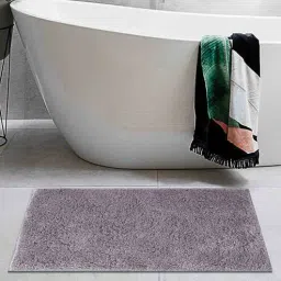 Grey Solid Cotton AntiSkid Bathmat by Obsessions-picture-42