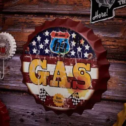 eazywagon Brown Metal Route Us 66 Gas Wall Decor-picture-6
