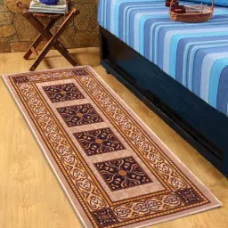 status Brown Nylon 55 x 22 Inches Machine Made Floor Runner-picture-5