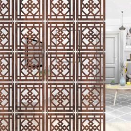 olive tree Walnut Engineered Wood Hanging Room Dividers-picture-45