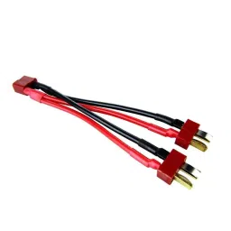 SafeConnect Nylon T-Connector Harness for 2 Packs in Parallel Battery Adapter Cable (2M-1F)-2