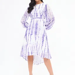 Kibo Tie and Dyed Crepe Midi Dress-image-46