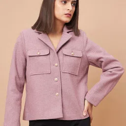 Gipsy Checked Long Sleeves Notched Lapel Wool Overcoat-4
