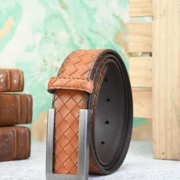 BuckleUp Men Textured Casual Belt-image-63