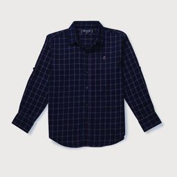 Gini and Jony Boys Checked Spread Collar Long Sleeves Cotton Casual Shirt-image-81