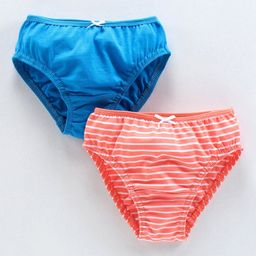 Honeyhap Girls Pack of 2 Striped Basic Briefs-picture-13