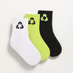 THE BEAR HOUSE Men Pack Of 3 Assorted Printed Above Ankle-Length Socks-14