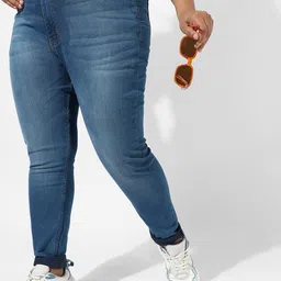 Instafab Plus Plus Size Women Mid-Rise Jean Skinny Fit Light Fade Stretchable Jeans-image-66