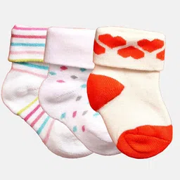 N2S NEXT2SKIN Infants Pack Of 3 Patterned Cotton Ankle Length Socks-image-72