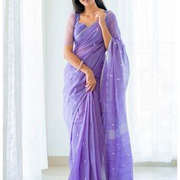 KALINI Floral Woven Design Zari Banarasi Saree-image-71