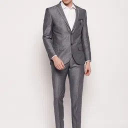 Cantabil Men Single Breasted Slim Fit Two Piece Formal Suit-picture-33