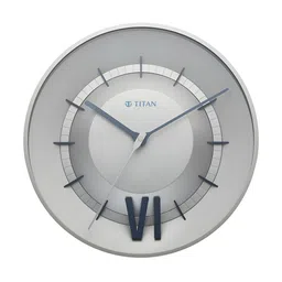 Titan Silver-Toned & Blue Analogue Vintage Wall Clock-picture-41