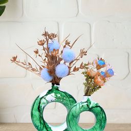 GW CREATIONS Green 2 Pieces Donut-shaped Flower Vase-image-90