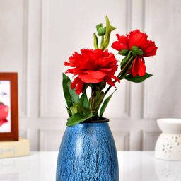TAYHAA Blue Ceramic Flower Vase-image-32