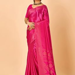 NIRMAL CREATION Floral Printed Pure Crepe Saree-image-82