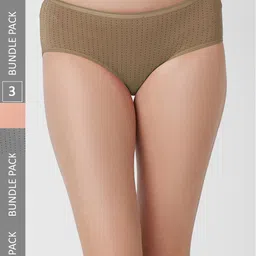 FashionRack Women Pack Of 3 Assorted Printed Cotton Hipster Briefs-image-58
