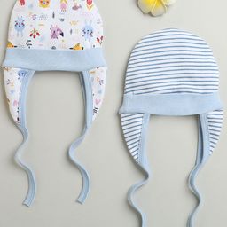 BUMZEE Boys Pack Of 2 Cotton Printed Beanie-54