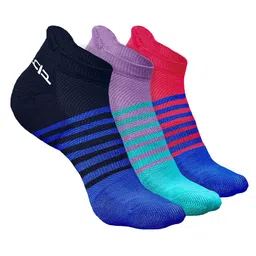 Heelium Men Pack Of 3 Striped Ankle-Length Socks-image-43