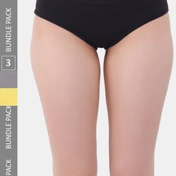 Amour Secret Women Pack of 3 Striped Anti-Bacterial Hipsters Briefs-image-15