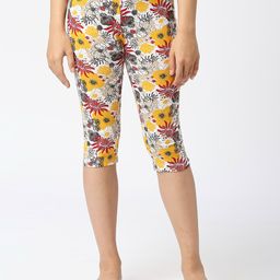 SINI MINI Girls Floral Printed Mid Rise Pure Cotton Capris-image-77