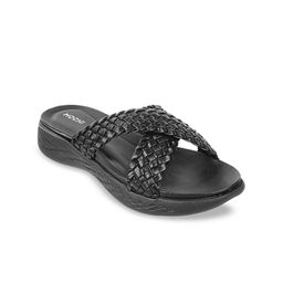 Mochi Women Black Open Toe Flats-picture-54