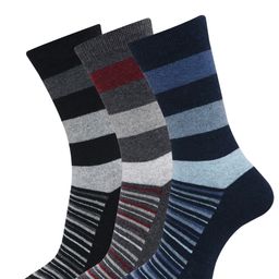 Dollar Socks Men Pack Of 3 Assorted Woolen Calf Length Socks-49