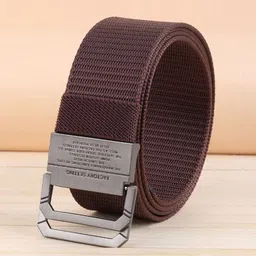 WINSOME DEAL Men Textured Canvas Belt With D-Ring Closure-picture-46