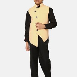 TAHVO 3-Pcs Short Kurta With Trouser & Nehru Jacket-52