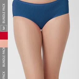 FashionRack Women Pack Of 3 Assorted Printed Cotton Hipster Briefs-image-66