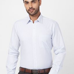 Raymond Vertical Striped Contemporary-Fit Pure Cotton Formal Shirt-image-47