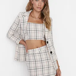 Trendyol Checked Pure Cotton Mini Skirts-picture-36