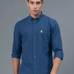 Red Tape Button Down Collar Casual Shirt-image-8