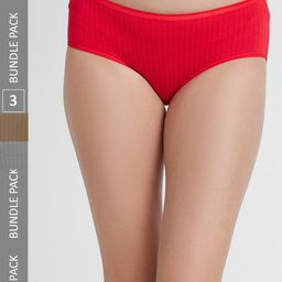 FashionRack Women Pack Of 3 Assorted Printed Cotton Hipster Briefs-image-73